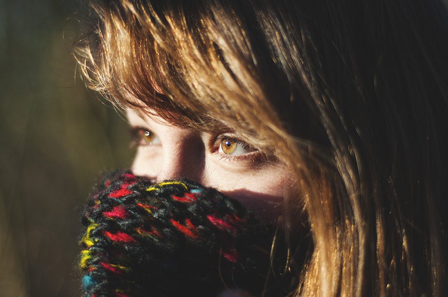 Person Keeping Warm in the Cold