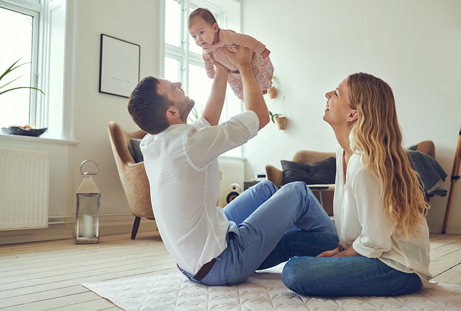 Busy Family inside in Rochester